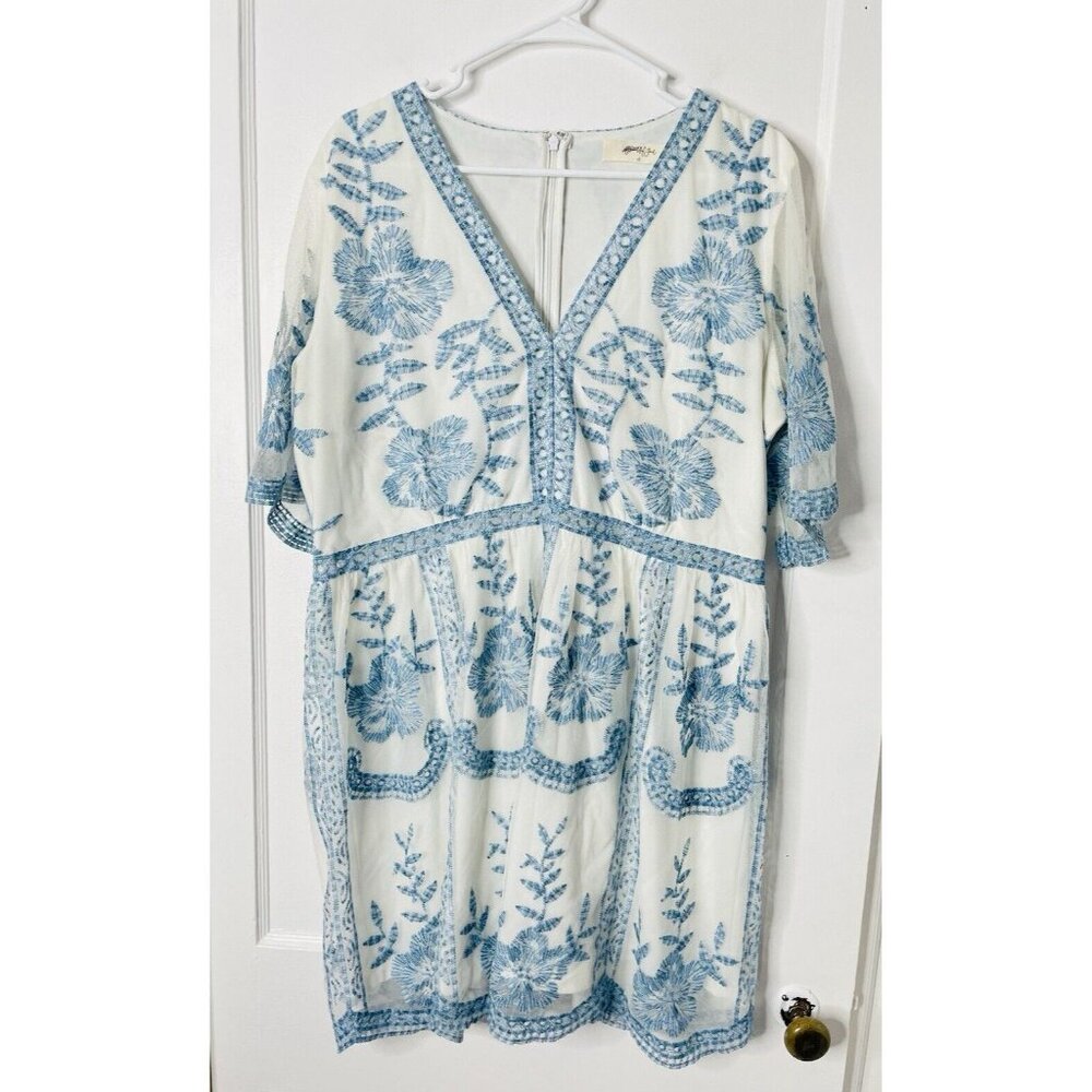 A Beautiful Soul Dress A/1X Boho Cottagecore Embroidered Floral Feminine Fairy